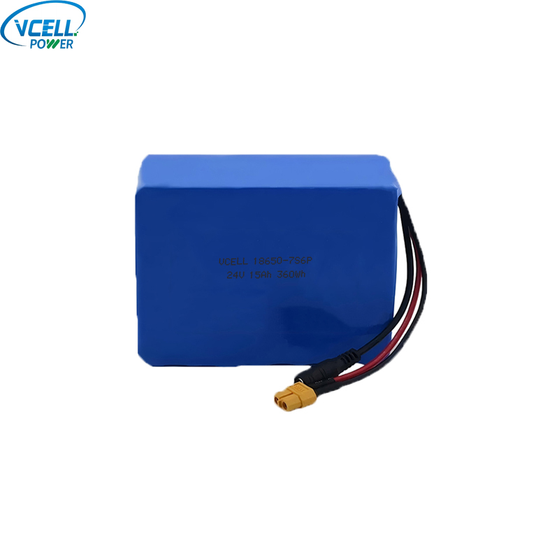 Batería de iones de litio para bicicleta eléctrica de 24 V y 15 Ah
