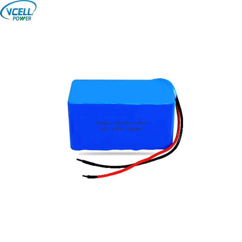 Paquete de batería de iones de litio de 24V 20Ah 21700 7S4P